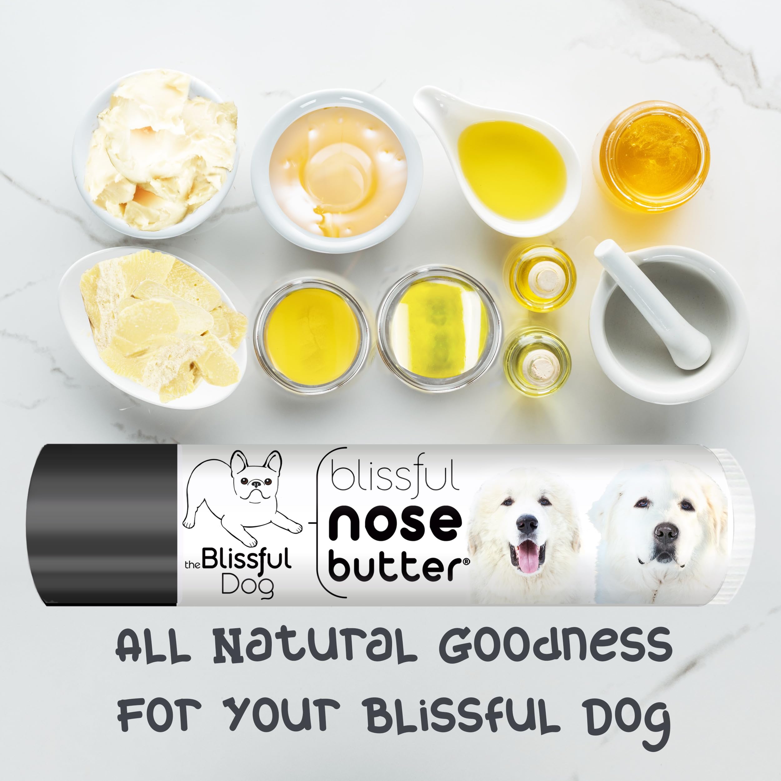 The Blissful Dog Great Pyrenees Unscented Nose Butter - Dog Nose Butter, 0.15 Ounce